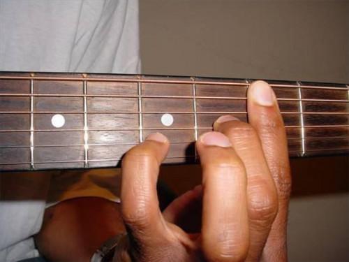 Come si gioca un accordo maggiore 7 per chitarra