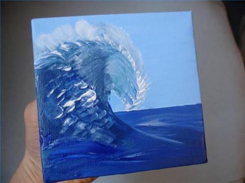 Come dipingere le onde dell'oceano