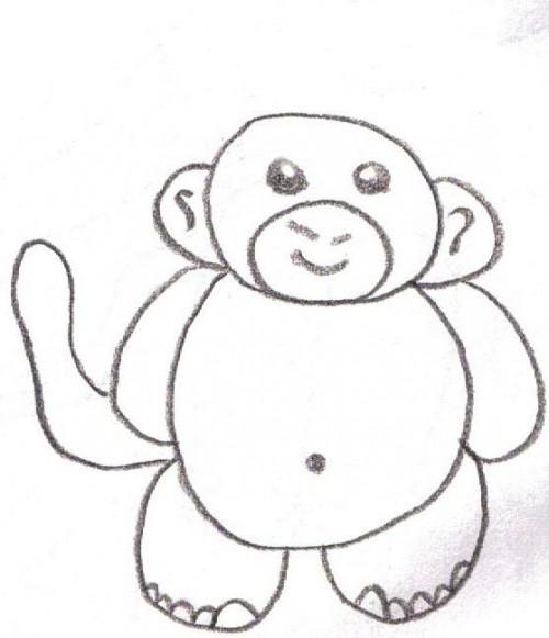 Come disegnare una bambino scimmia foto