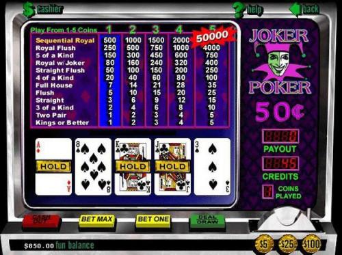 Come si gioca a Joker Poker Slot Machine