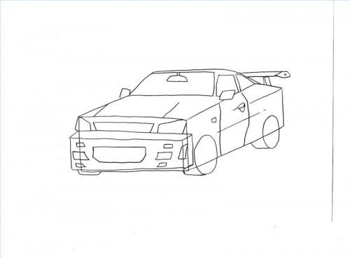 Come disegnare una Nissan Skyline